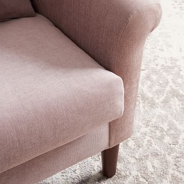 Parlour Chair, Poly, Twill, Sand, Pecan - Image 1