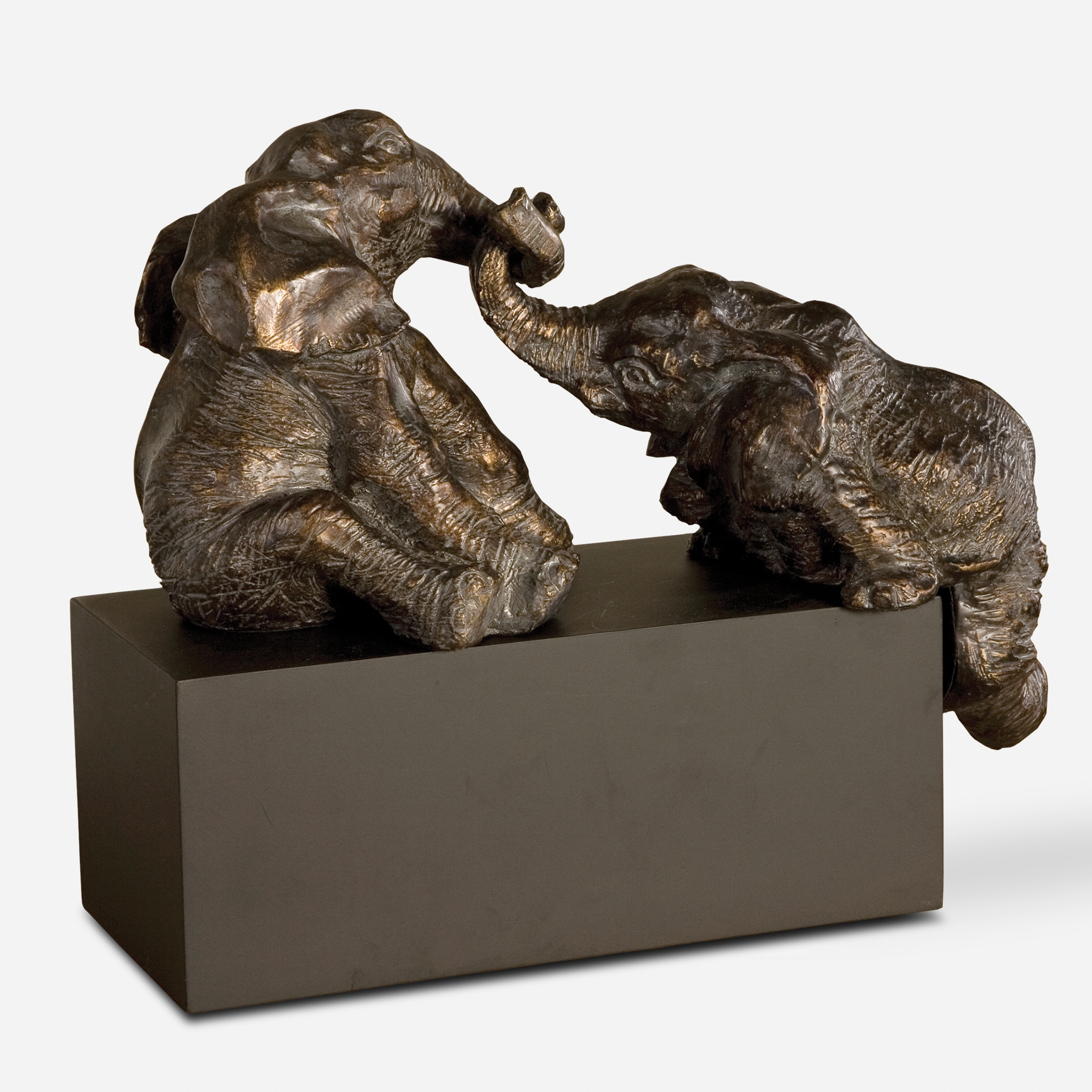 Playful Pachyderms Bronze Figurines - Image 0