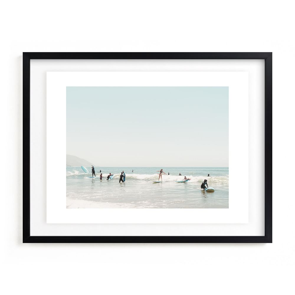 Minted Surf School, 24X18, Float Mount Framed Print, Black Wood Frame - Image 0