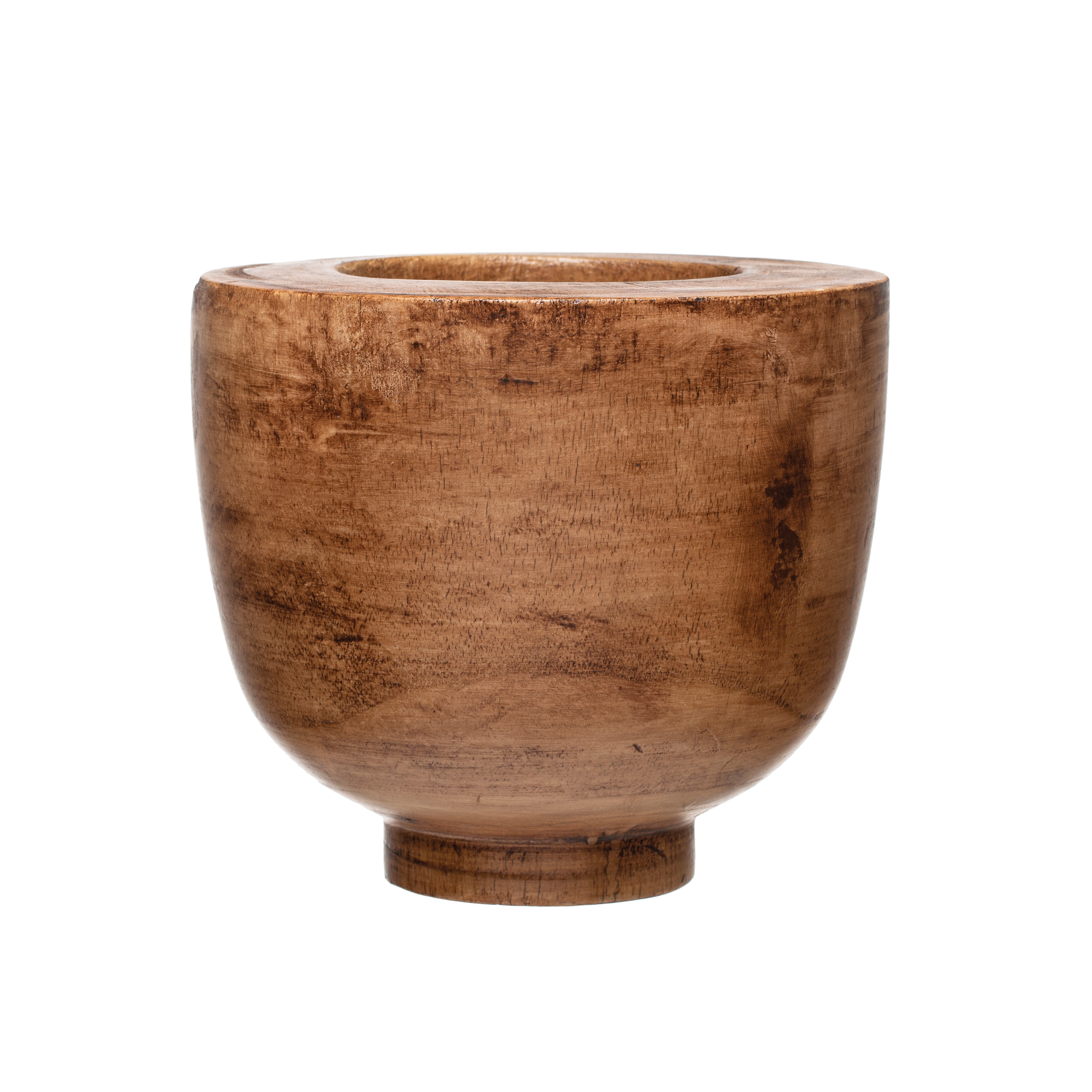 Paulownia Wood Bowl, Brown - Image 0