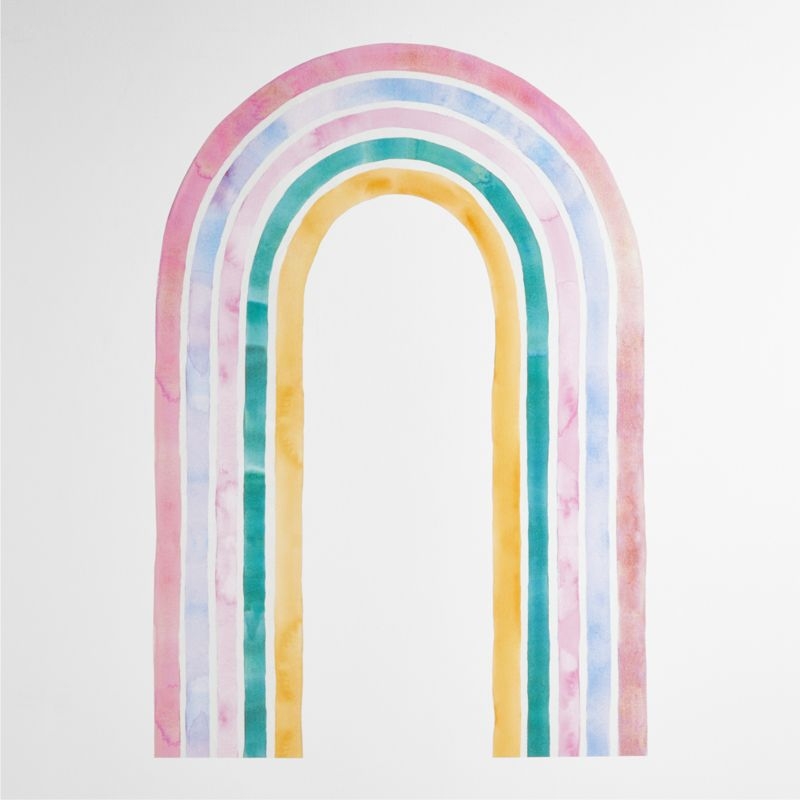 Bright Watercolor Rainbow Large Wall Decal - Image 1