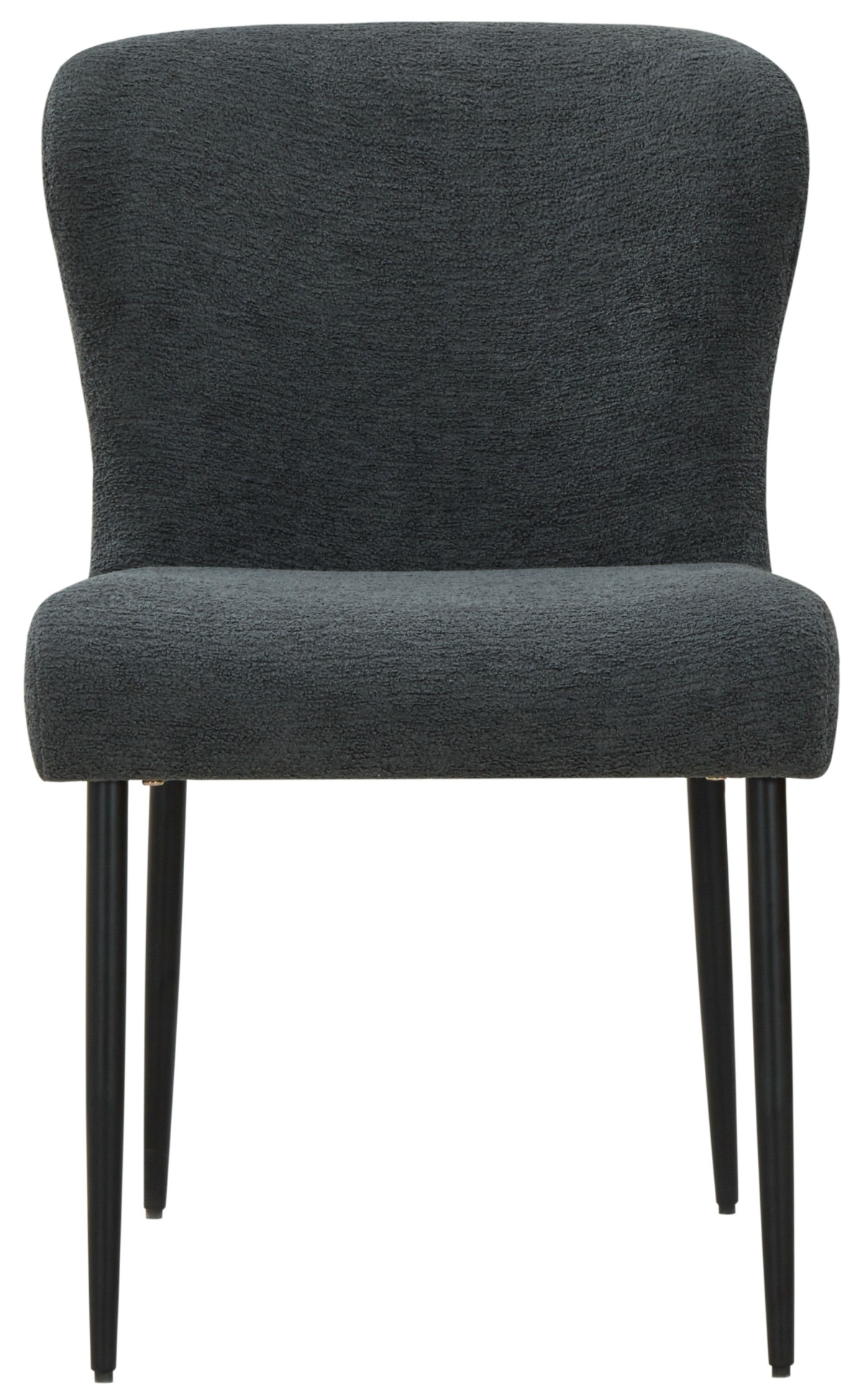 Katlynn Boucle Dining Chair - Dark Grey/Black - Image 0