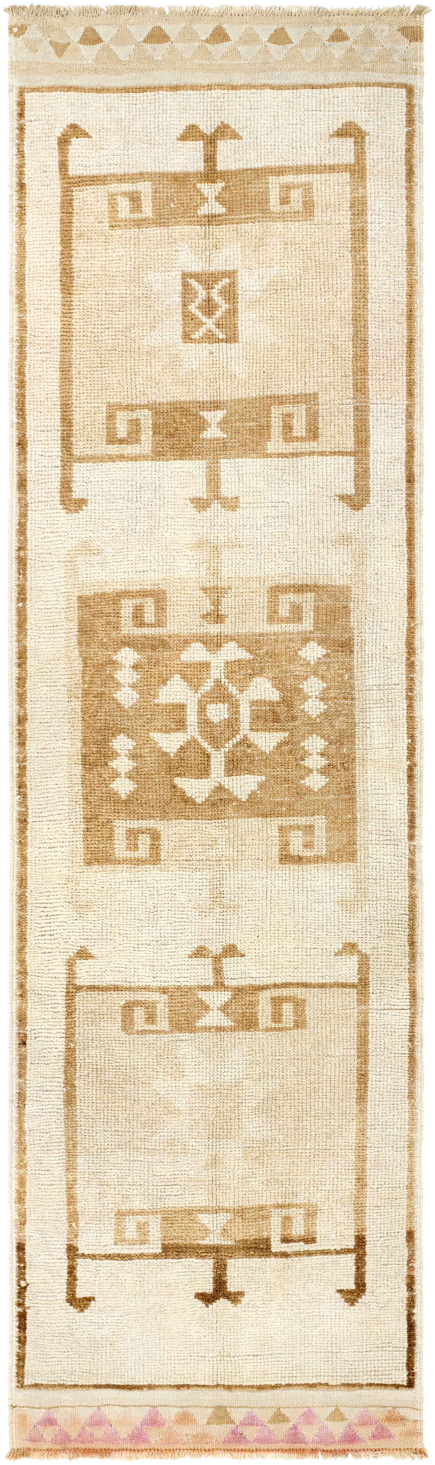 Antique One of a Kind  Indoor 3'2" x 10'7" Handmade Rug - Image 0