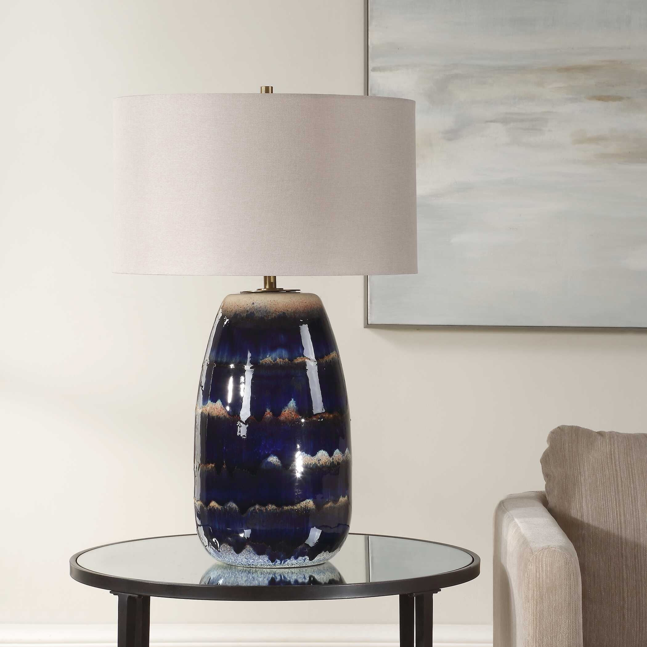 Orleans Blue Glaze Table Lamp - Image 2