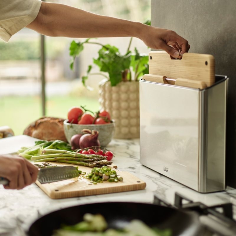 Joseph Joseph Folio Steel Bamboo 3-Piece Board - Image 1