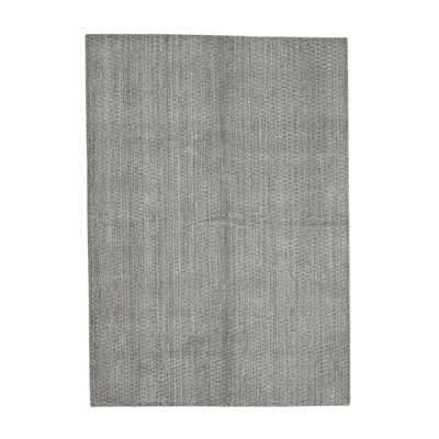 One-of-a-Kind Castilly Hand-Knotted 2000s Modern Gray 5' x 7' Wool Area Rug - Image 0