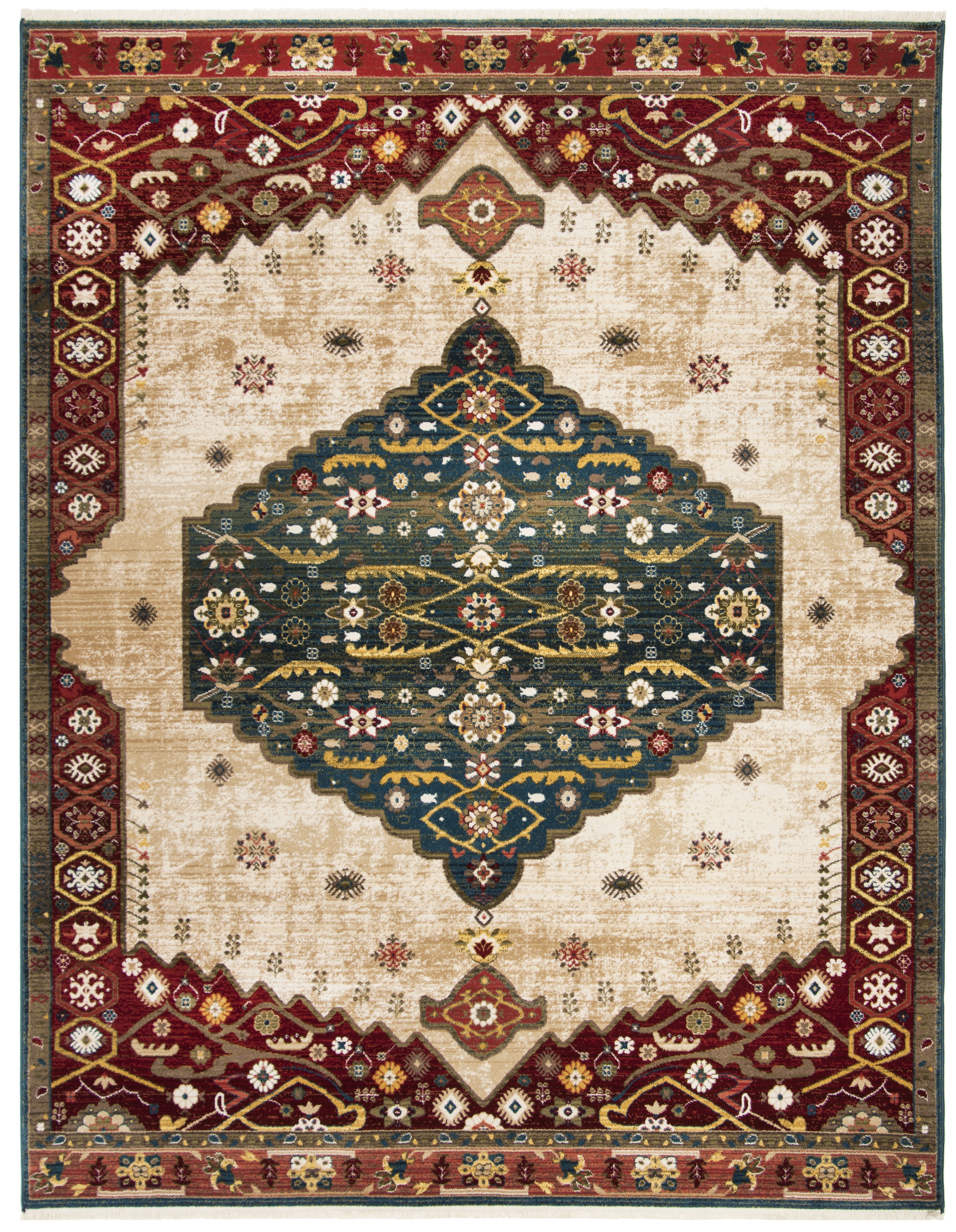 Arlo Home Woven Area Rug, KSN300A, Blue/Red,  9' X 12' - Image 0