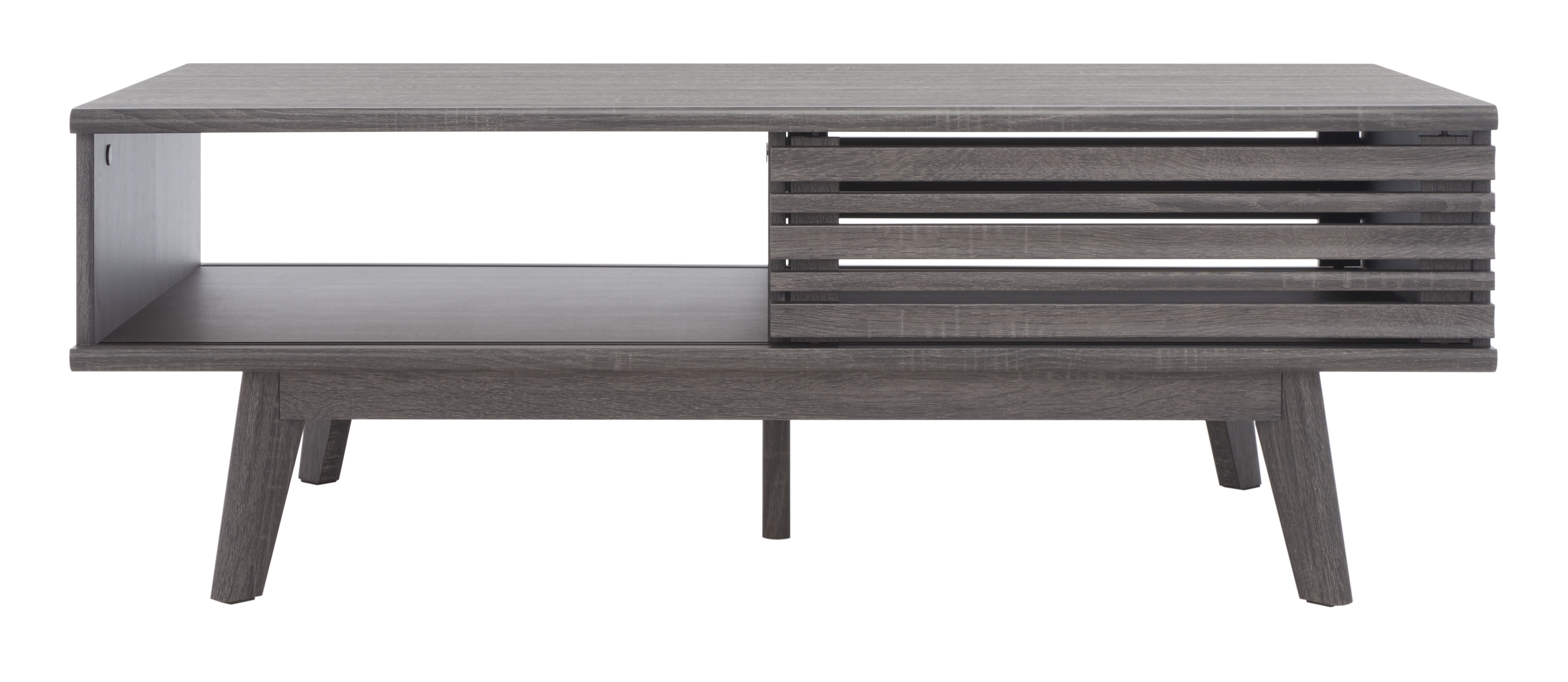 Rori 2 Door Coffee Table - Distressed Black - Safavieh - Image 0