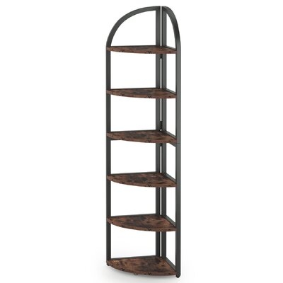 6 Tier Corner Corner Bookcase Bookshelf Rack Plant Stand - Image 1