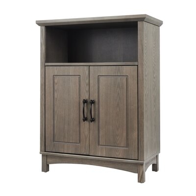 Booker Freestanding Cabinet With 1 Open Shelf And Double Doors - Salt Oak - Image 0