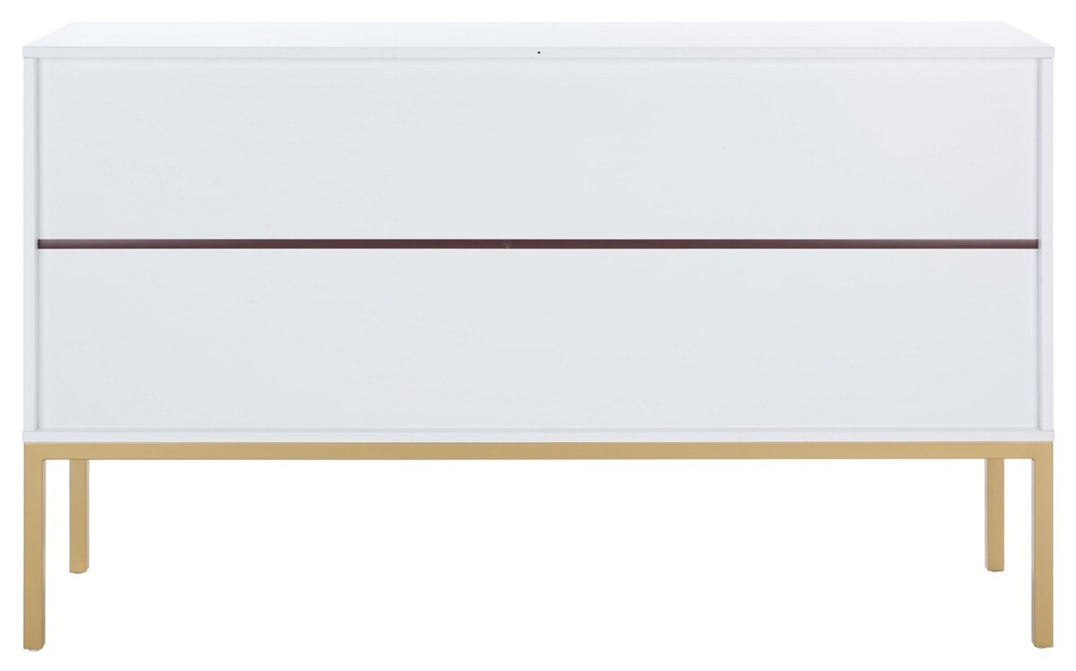 Zadie 2 Shelf Rattan Sideboard - White/Natural  - Safavieh - Image 8