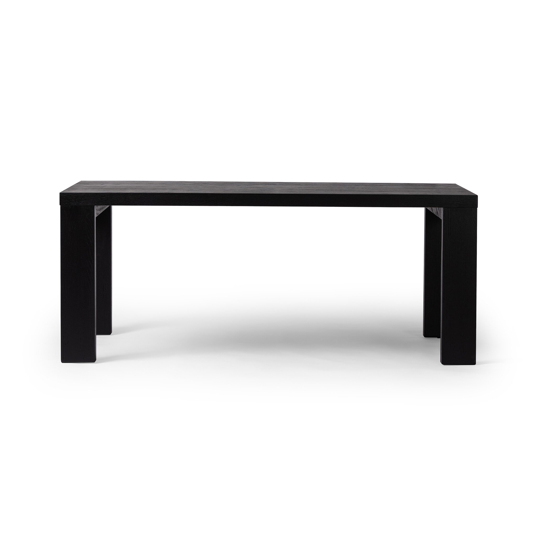 Millie Dining Table 72" - Drifted Matte Black Veneer - Image 0