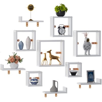 Latitude Run® Floating Shelf, Wall Mounted Cube Shelves, Set Of 2 - Image 0