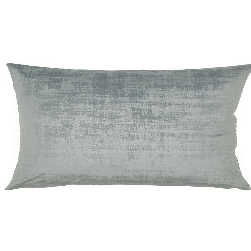 TOSS by Daniel Stuart Studio Dublin Feather Abstract Lumbar Pillow Color: Sterling, Size: 16" H x 30" W - Image 0