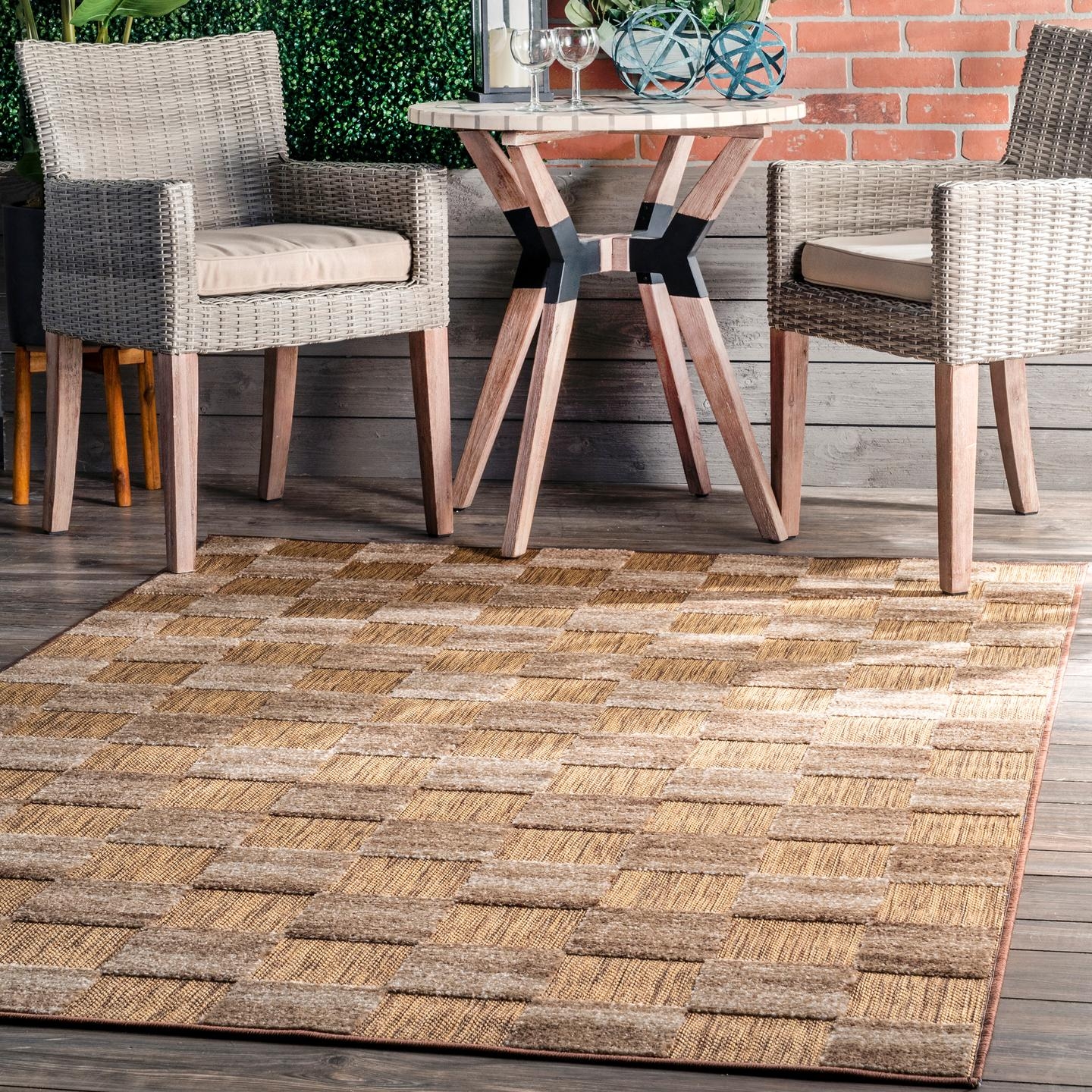 Mckinley Textured Tiles Indoor/Outdoor Area Rug - Image 0