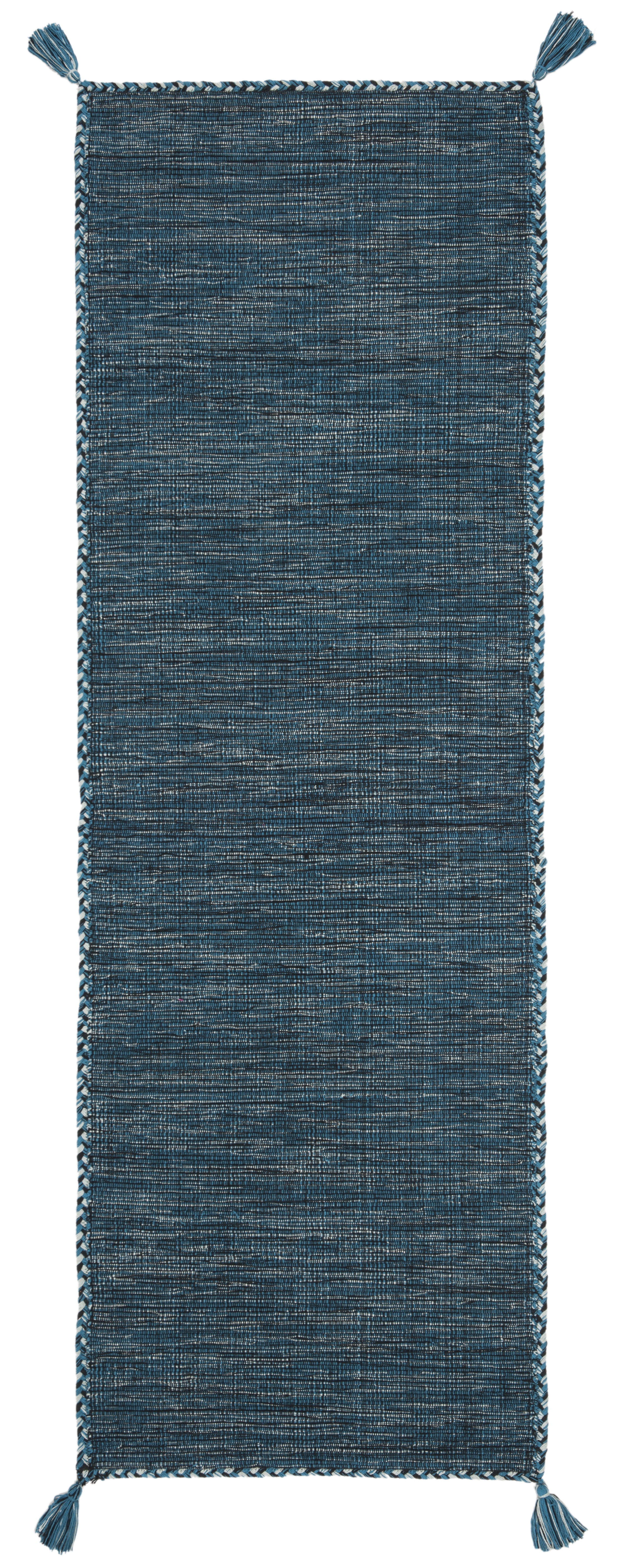 Arlo Home Hand Woven Area Rug, MTK150M, Blue/Black,  2' 3" X 7' - Image 0