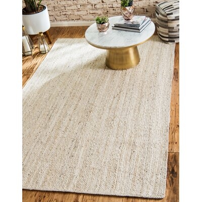 Lilah Hand-Braided White Area Rug - Image 0