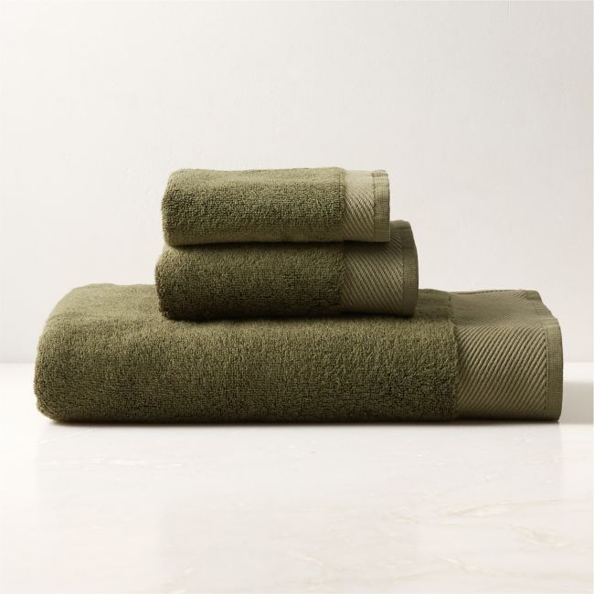 Arlow Organic Cotton Green Bath Towel Set - Image 0