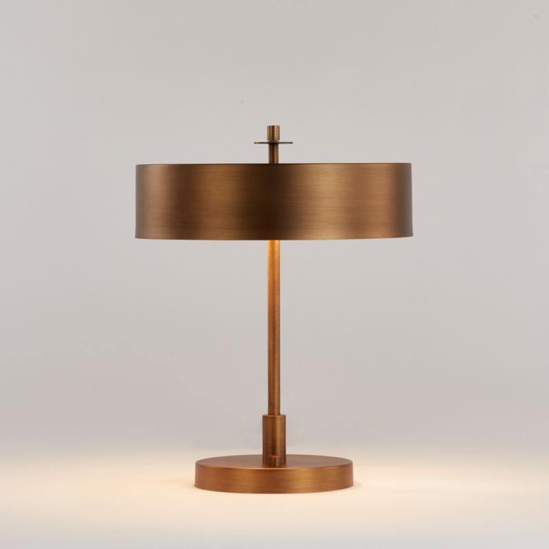 Zain Brass Table Lamp with USB Port - Image 1