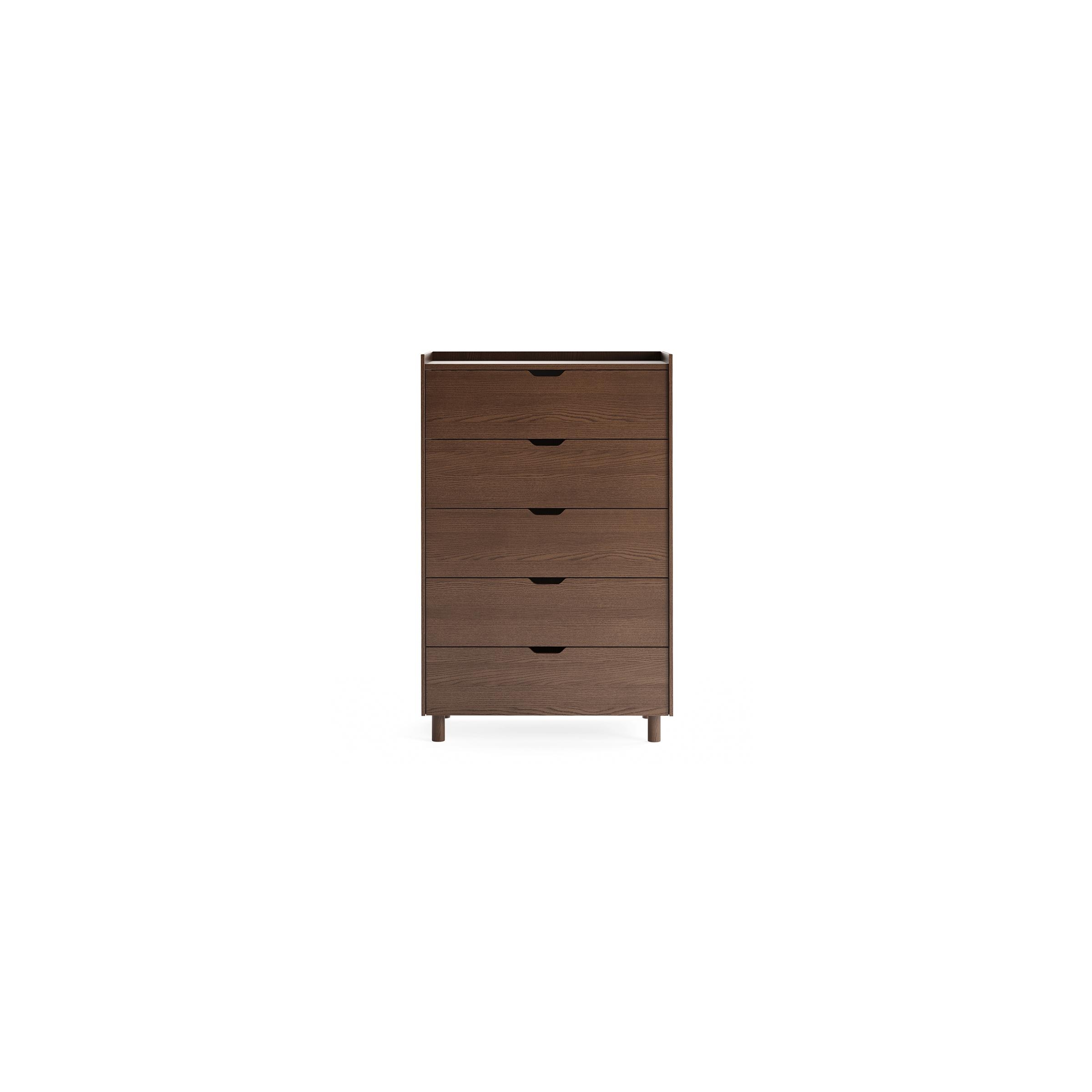 Prospect 5-Drawer Tall Dresser - Walnut - Wood - Image 0