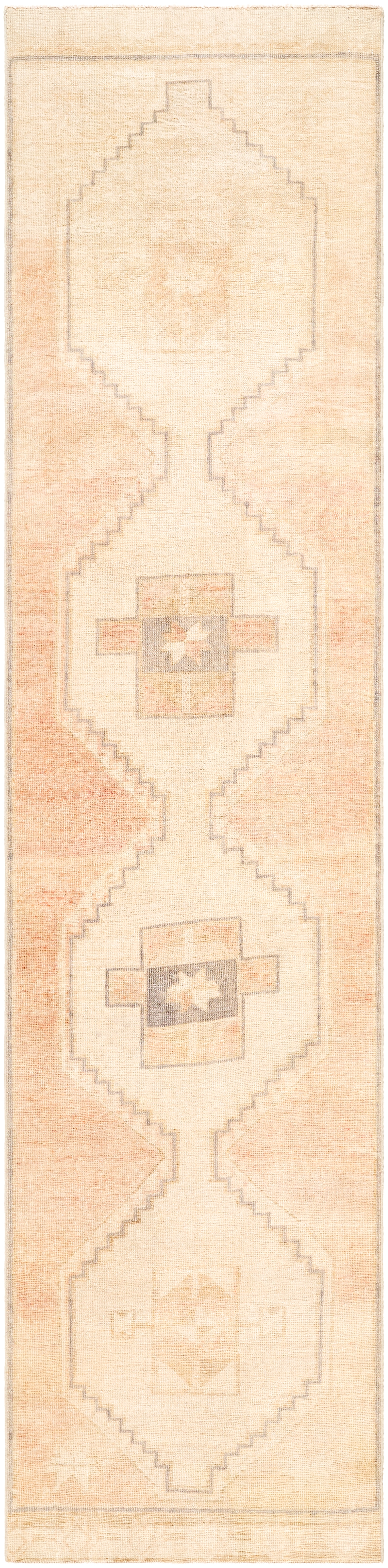 Antique One of a Kind  Indoor 2'11" x 11'7" Handmade Rug - Image 0