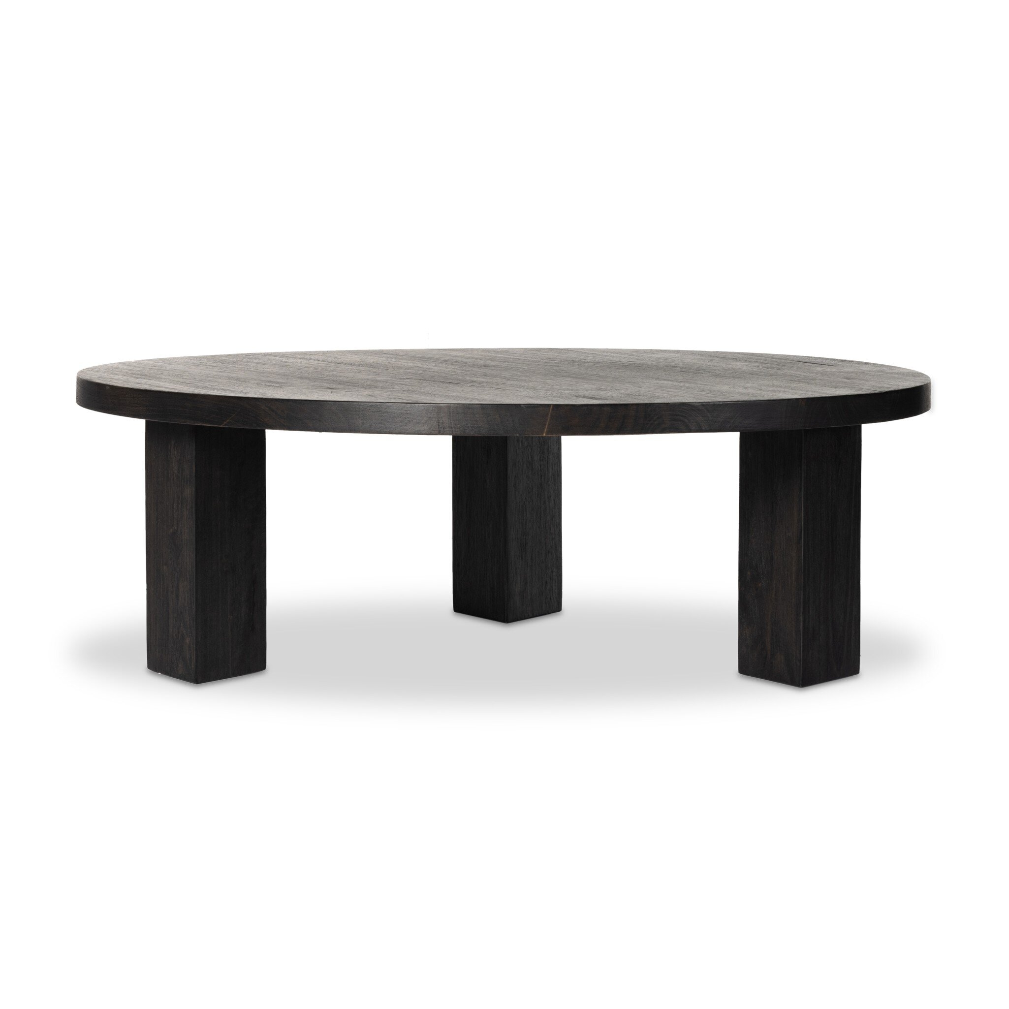 Mesa Round Coffee Table - Ebony Parawood - Image 0
