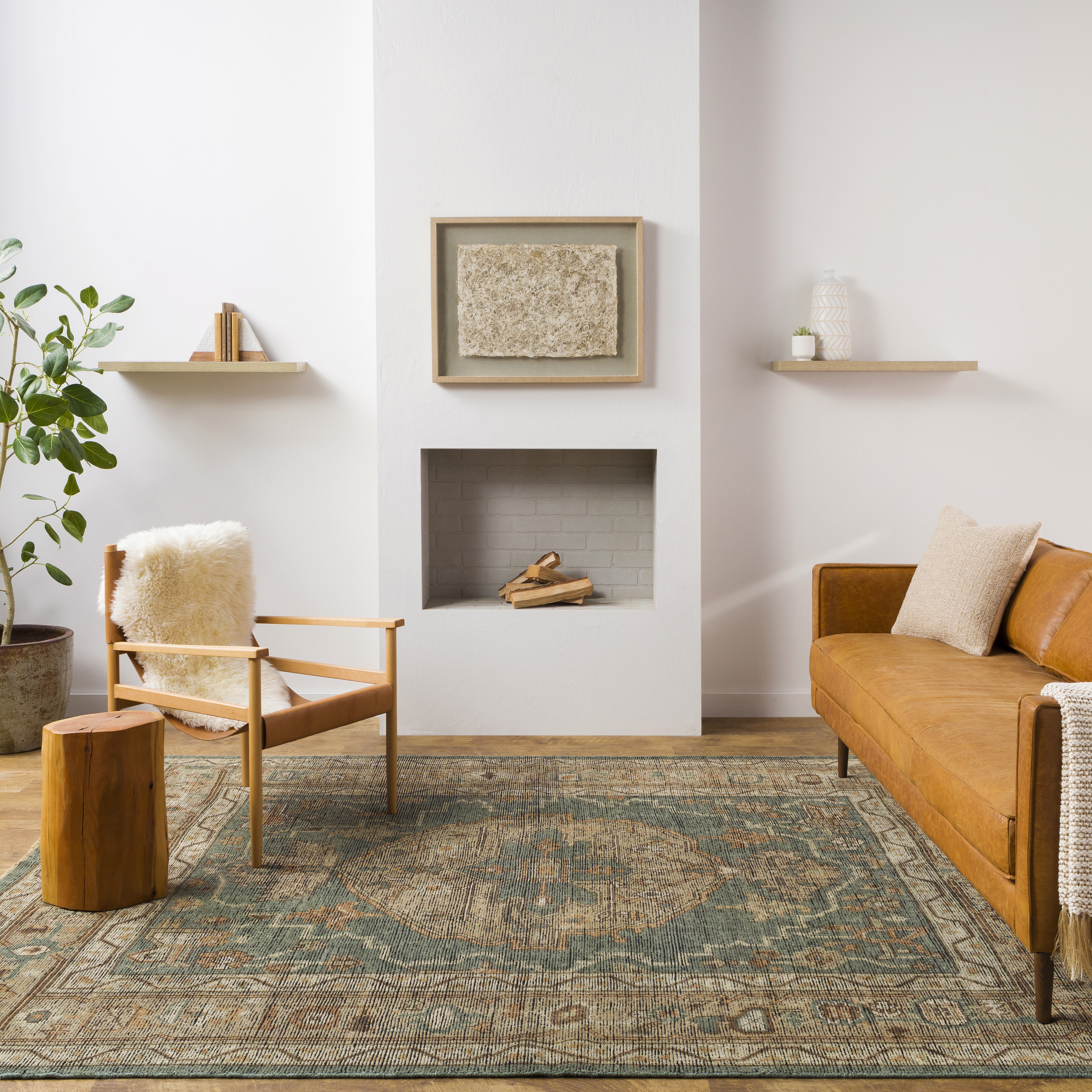 Reign Brown Indoor 10' x 14' Handmade Rug - Image 1