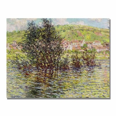 Vetheuil View from Lavacourt by Claude Monet Painting Print on Wrapped Canvas - Image 0