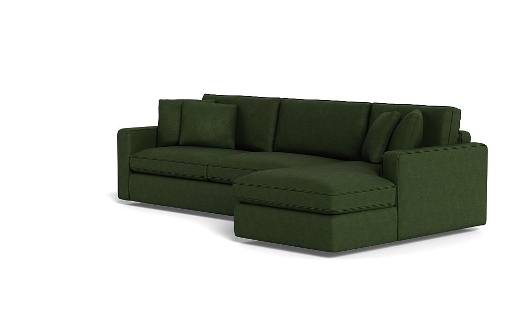 James 3-Seat Right Chaise Sectional with Contrast Piping - Image 2