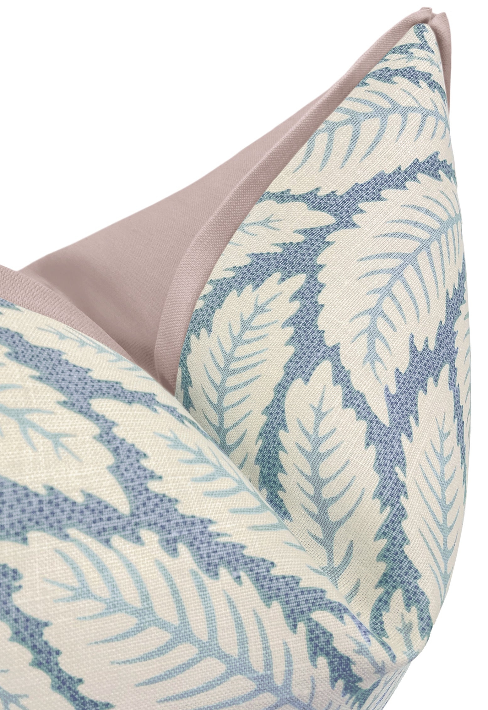 TALAVERA COTTON AND LINEN PRINT // BLUE | BRUNSCHWIG & FILS - 20" X 20" / BUTTERFLY FLANGE / Powder Blue - Image 3