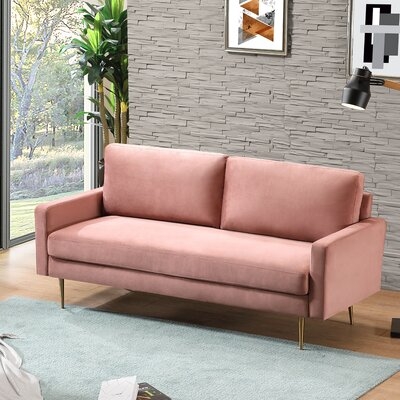 Christabel Velvet 72.4" Square Arm Sofa - Image 0
