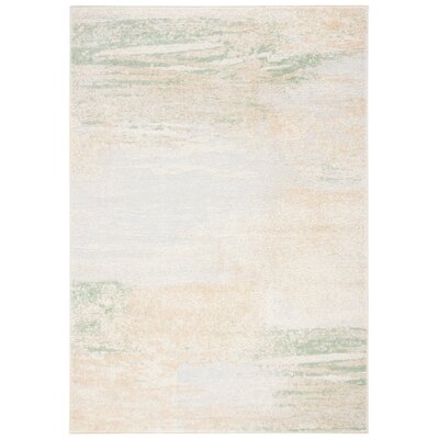 Xanthe Abstract Area Rug in Ivory/Beige/Green - Image 0