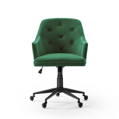 Home Office Velvet Chair Computer Task Chair Adjustable Desk Chair With Swivel Casters - Image 0