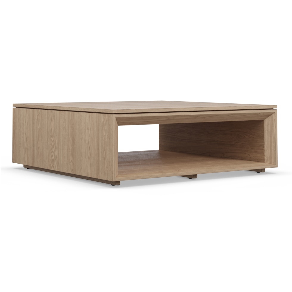 Suri 44" Square Coffee Table - White Oak - Image 1