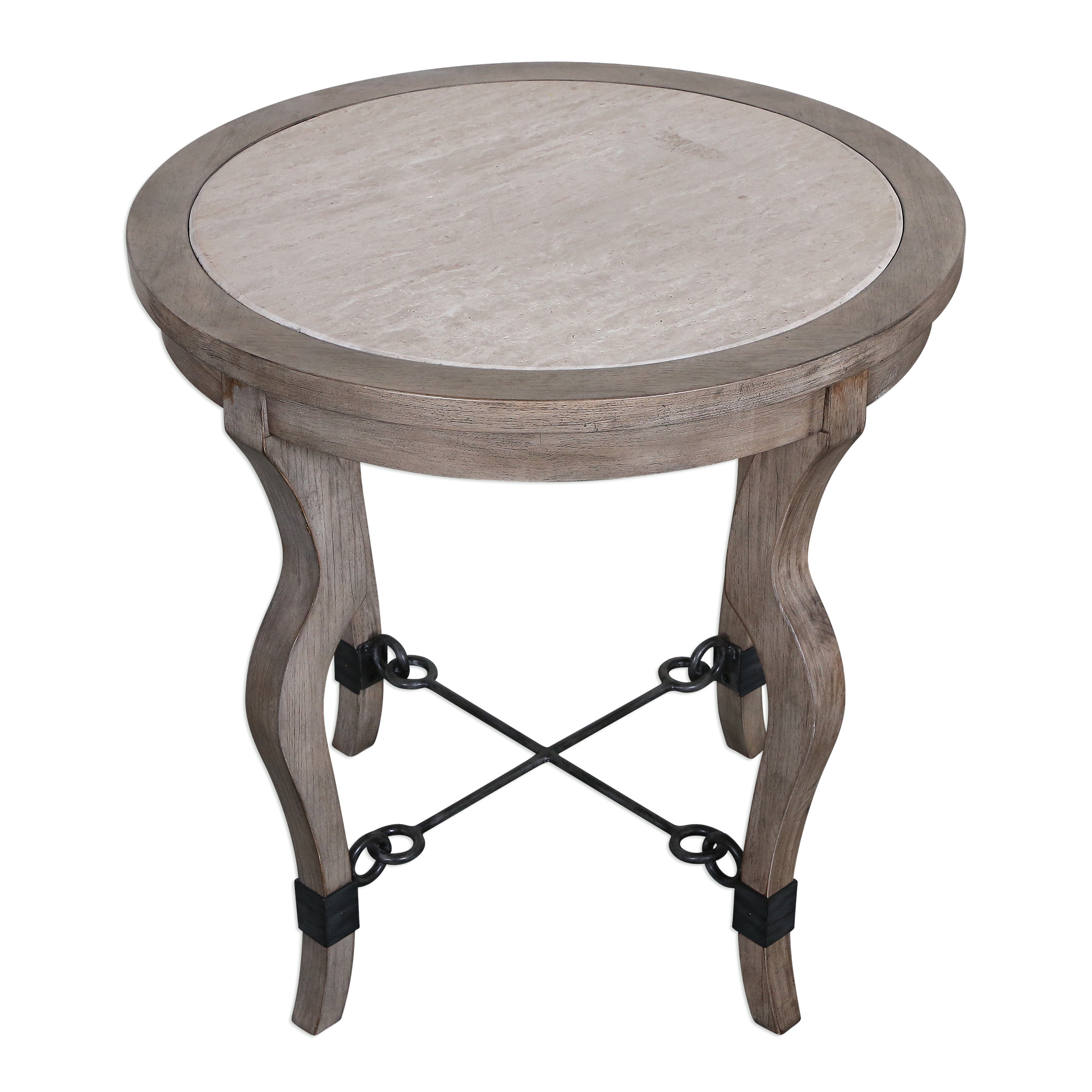Blanche Travertine Lamp Table - Image 1