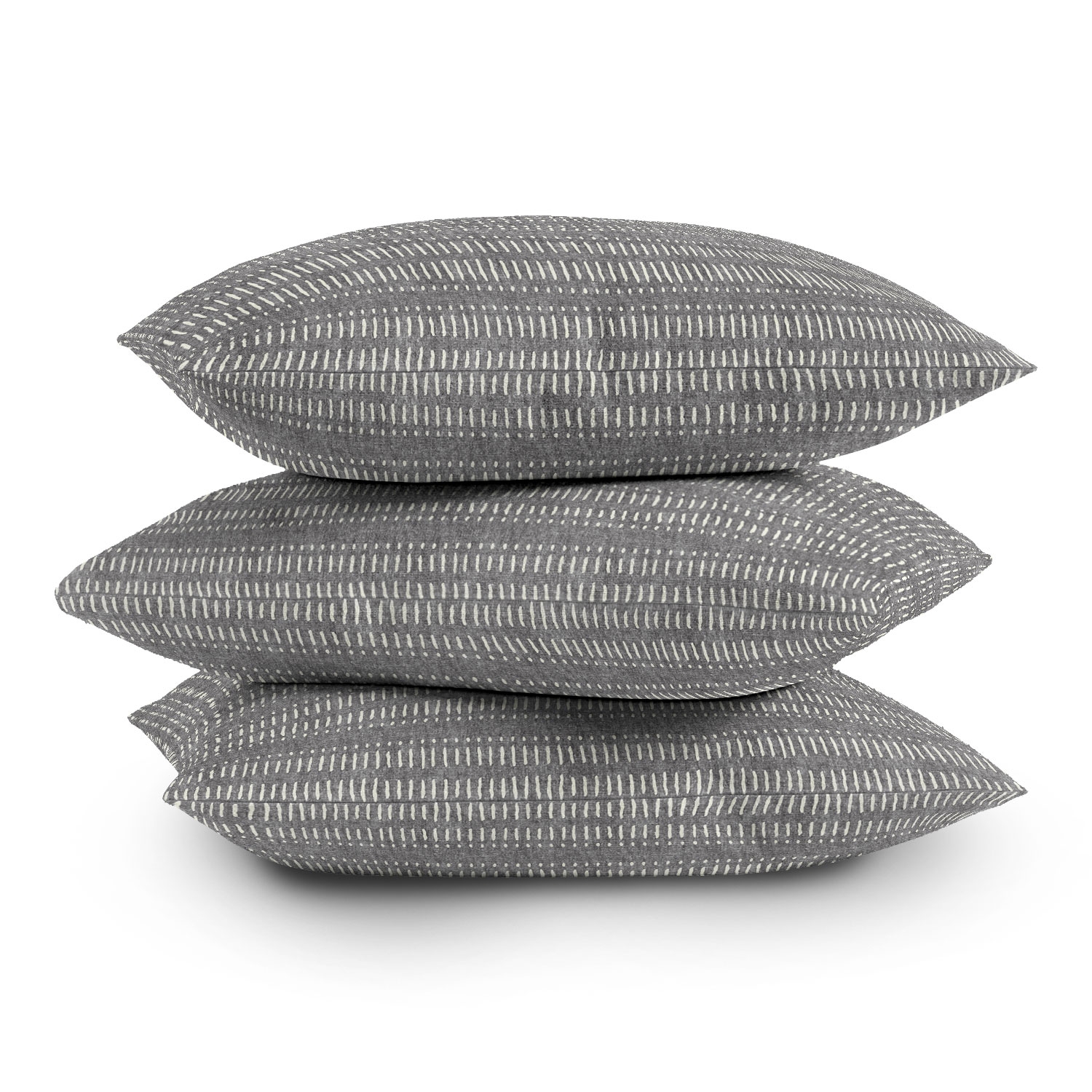 Dash Dot Stripes Stone by Little Arrow Design Co - Outdoor Throw Pillow 20" x 20" - Image 3