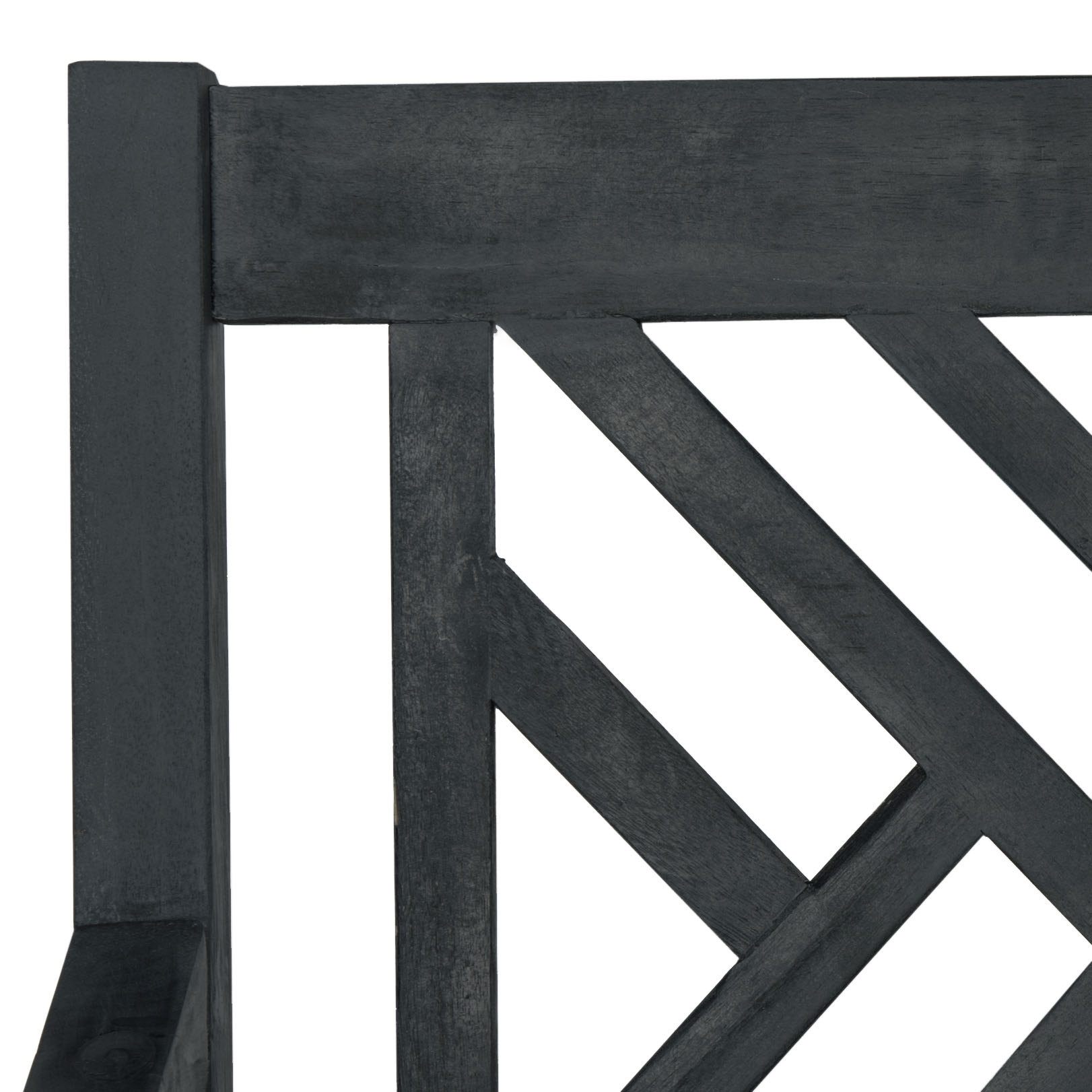 Bradbury 3 Seat Bench - Dark Slate Grey/Beige - Safavieh - Image 3
