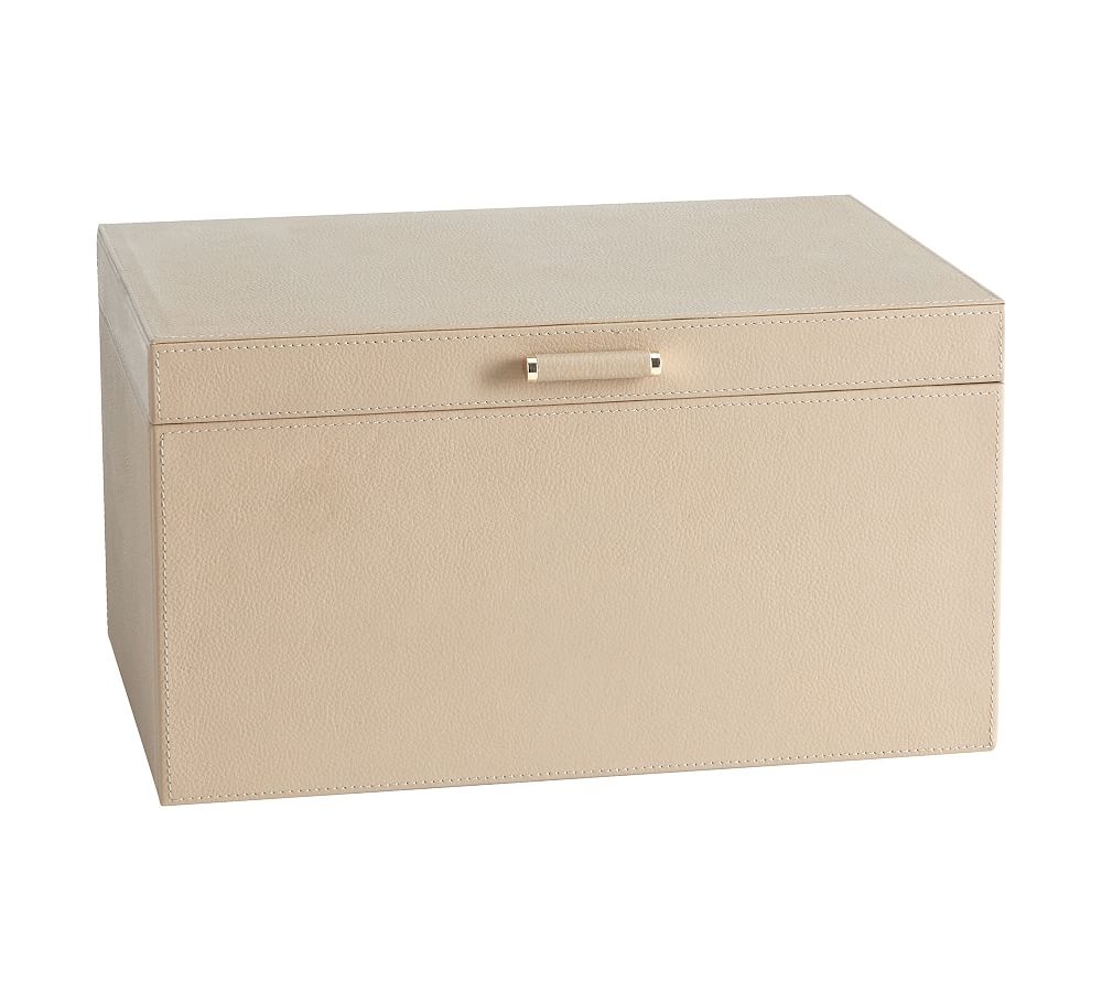 Quinn Jewelry Box, Large 13" x 9.25", Fawn, Shadow Printed - Image 0