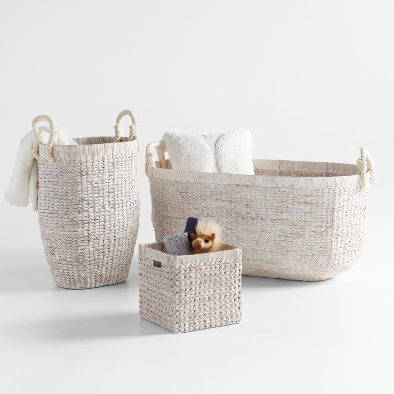 Homespun Washed Wicker Shelf Storage Bin by Leanne Ford, Set of 4 - Image 5