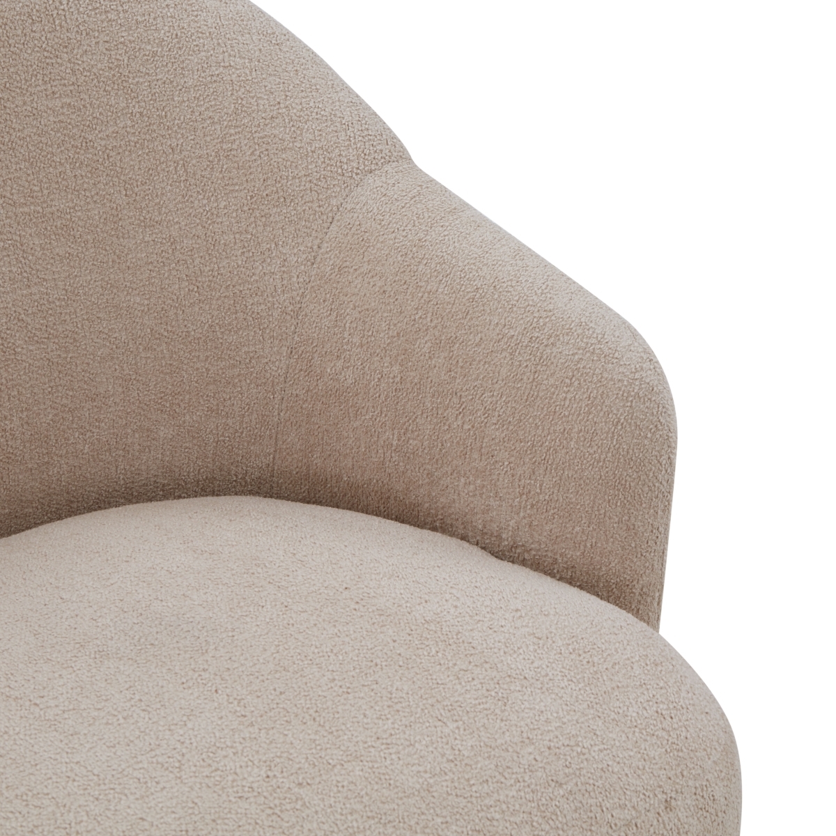 Peitra Boucle Accent Chair  - Oatmeal - Safavieh - Image 3