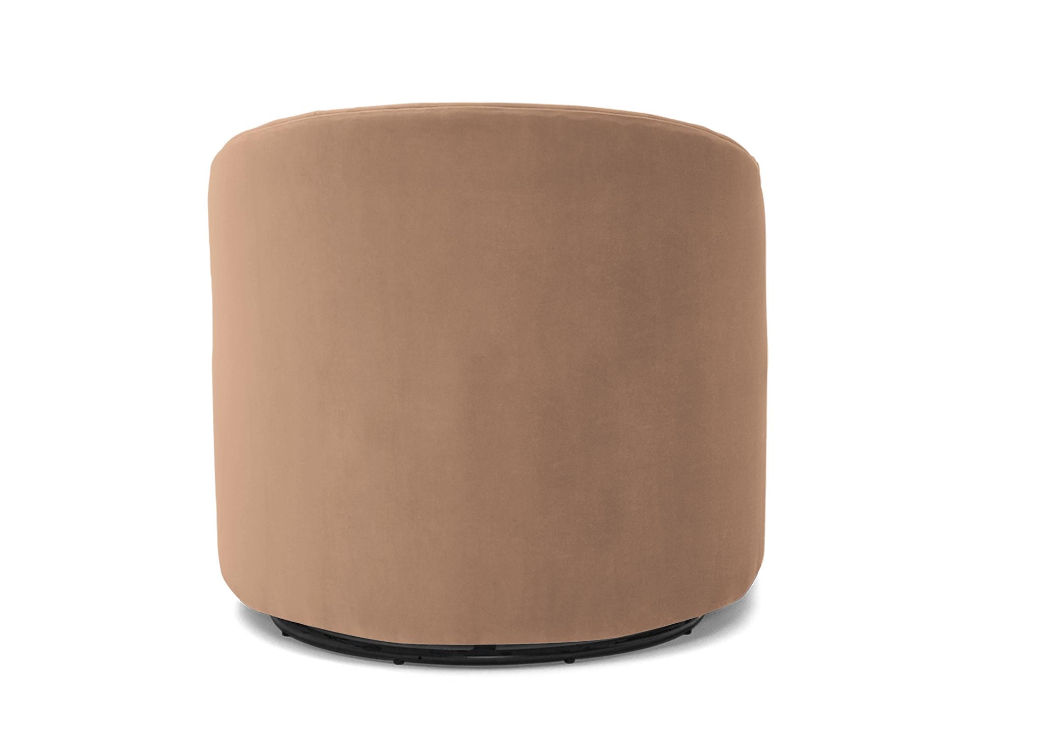 Pink Jolie Mid Century Modern Swivel Chair - Royale Blush - Image 4