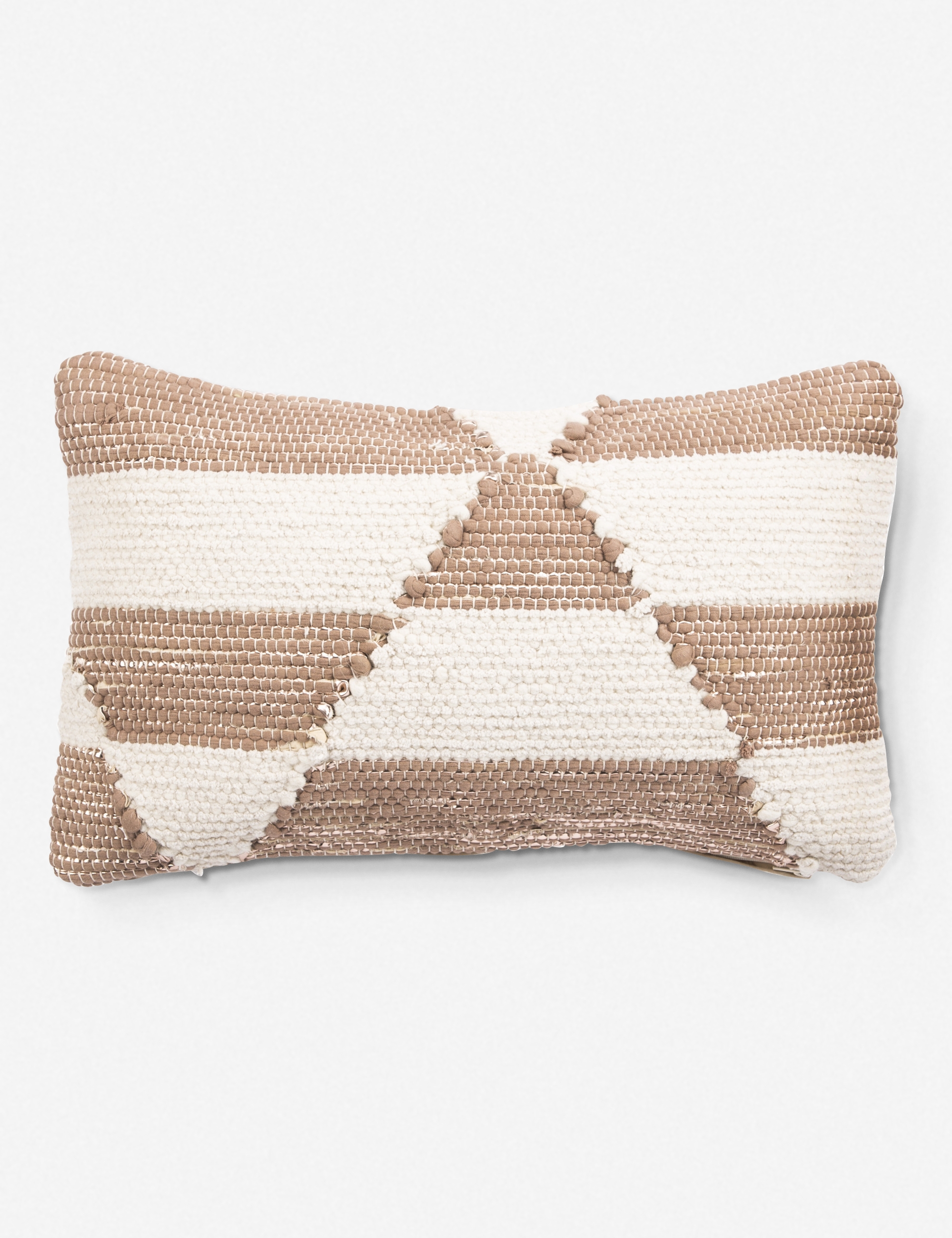 Ella Lumbar Pillow by Nikki Chu, Almond and Cream - Image 0