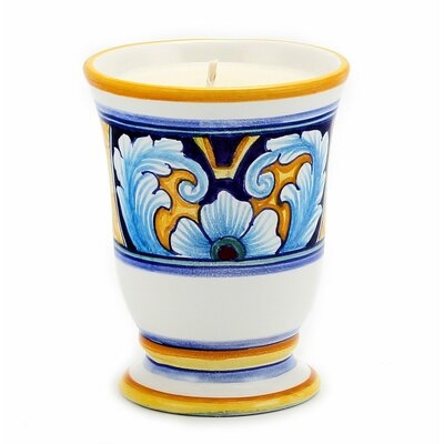 Deruta Candles: Bell Cup Candle ~ Celeste Design - Positano Lemon - Image 0