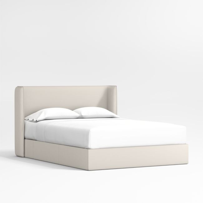 Noa Shelter Cream Upholstered Kids Full Storage Bed - Image 0