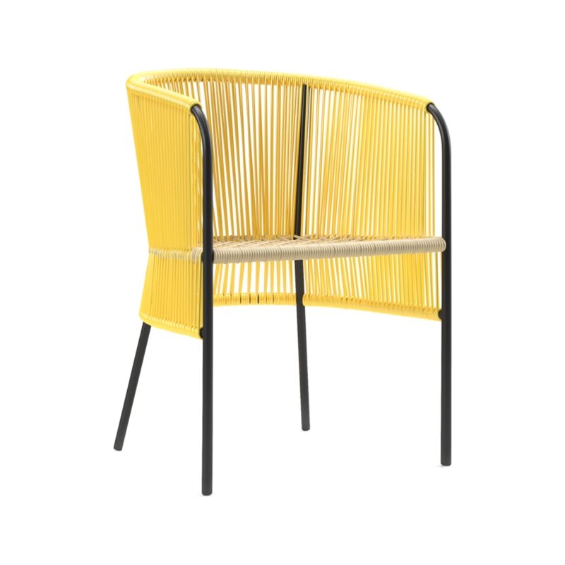 Verro Yellow Outdoor Dining Chair - Image 3