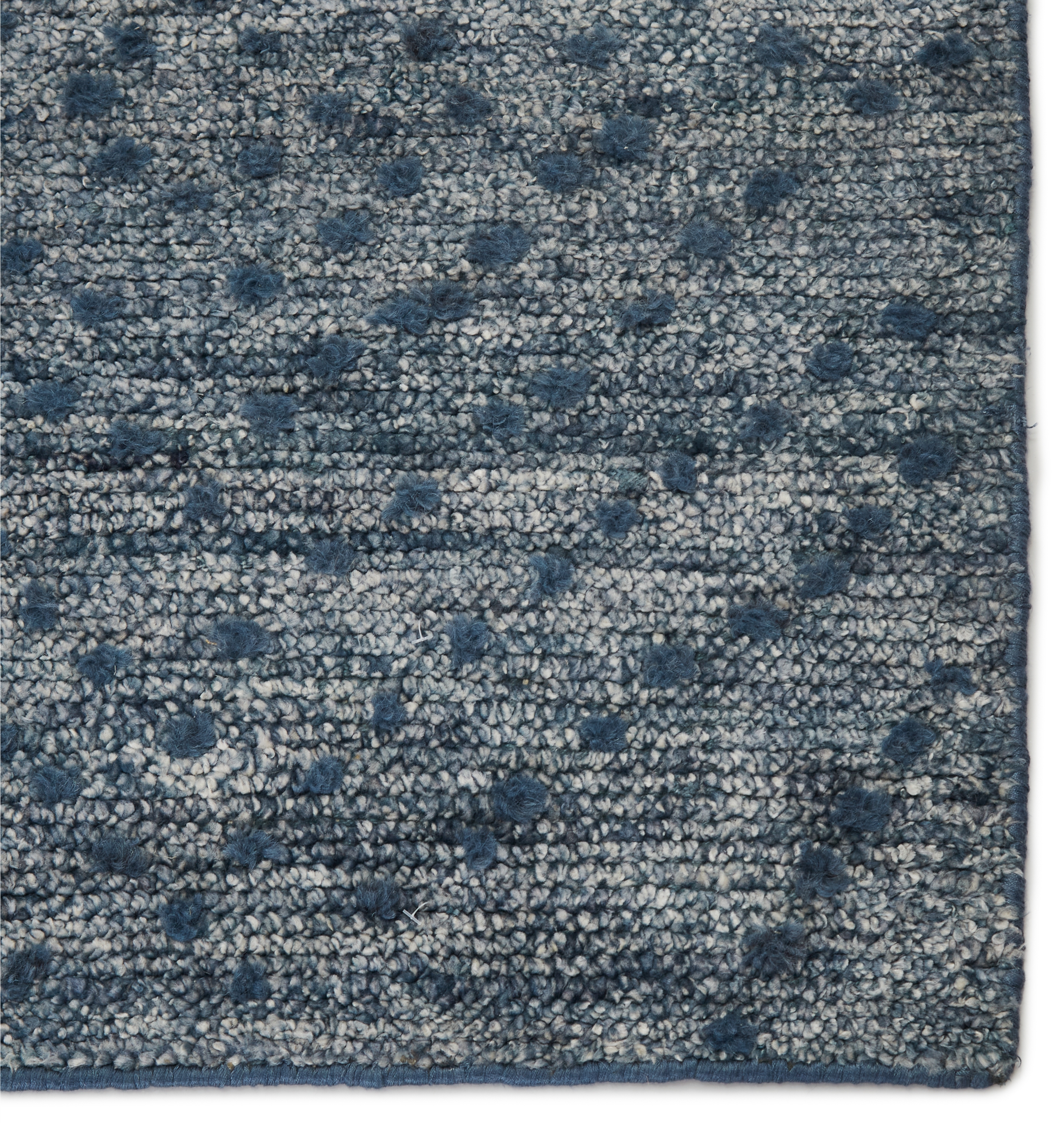 Teyla Handmade Dotted Blue/ Gray Area Rug (5'X8') - Image 3