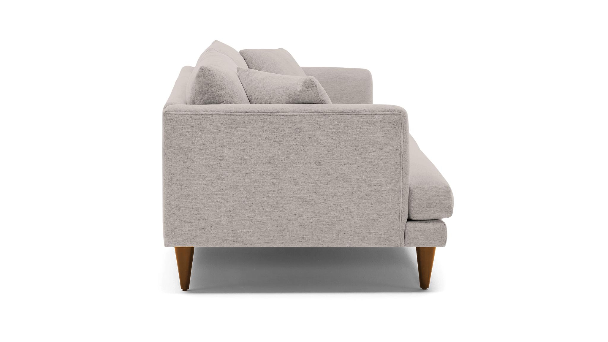 Gray Lewis Mid Century Modern Sofa - Notion Gunsmoke - Mocha - Cone - Image 2