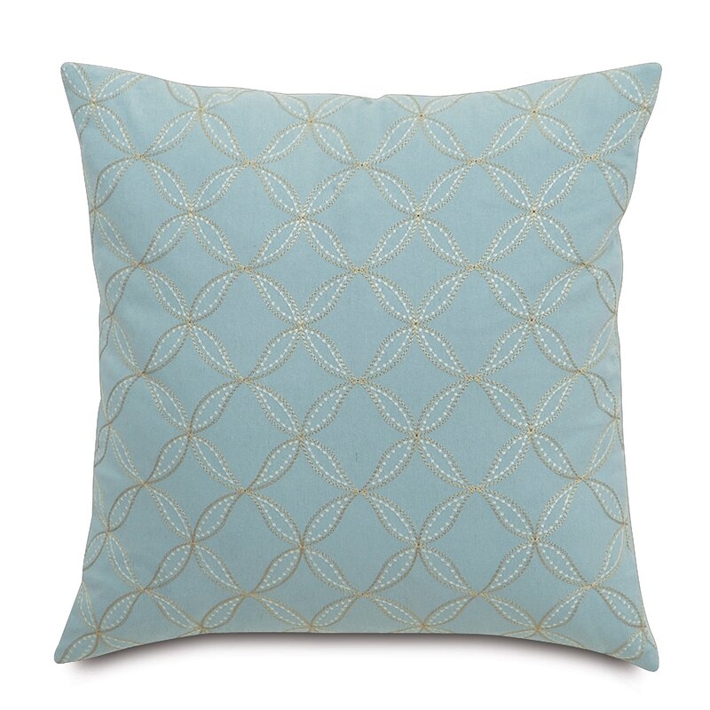 Eastern Accents Magnolia Latcherie Sky Knife Edge Square Pillow Cover & Insert - Image 0