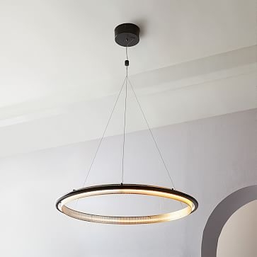 Led Perforated Round Chandelier (35") - Image 1