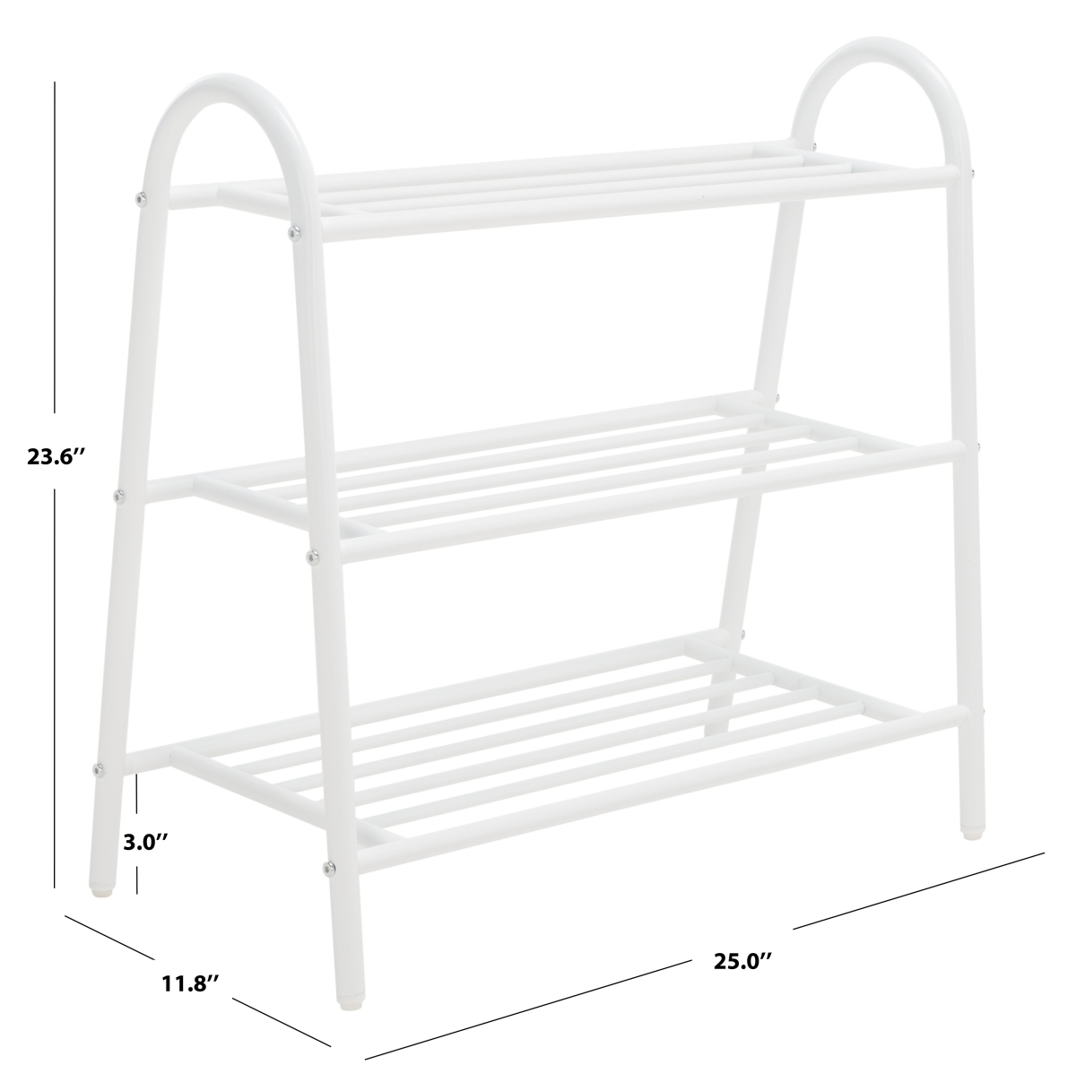 Mira Storage Shoe Rack - White - Safavieh - Image 6